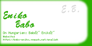 eniko babo business card